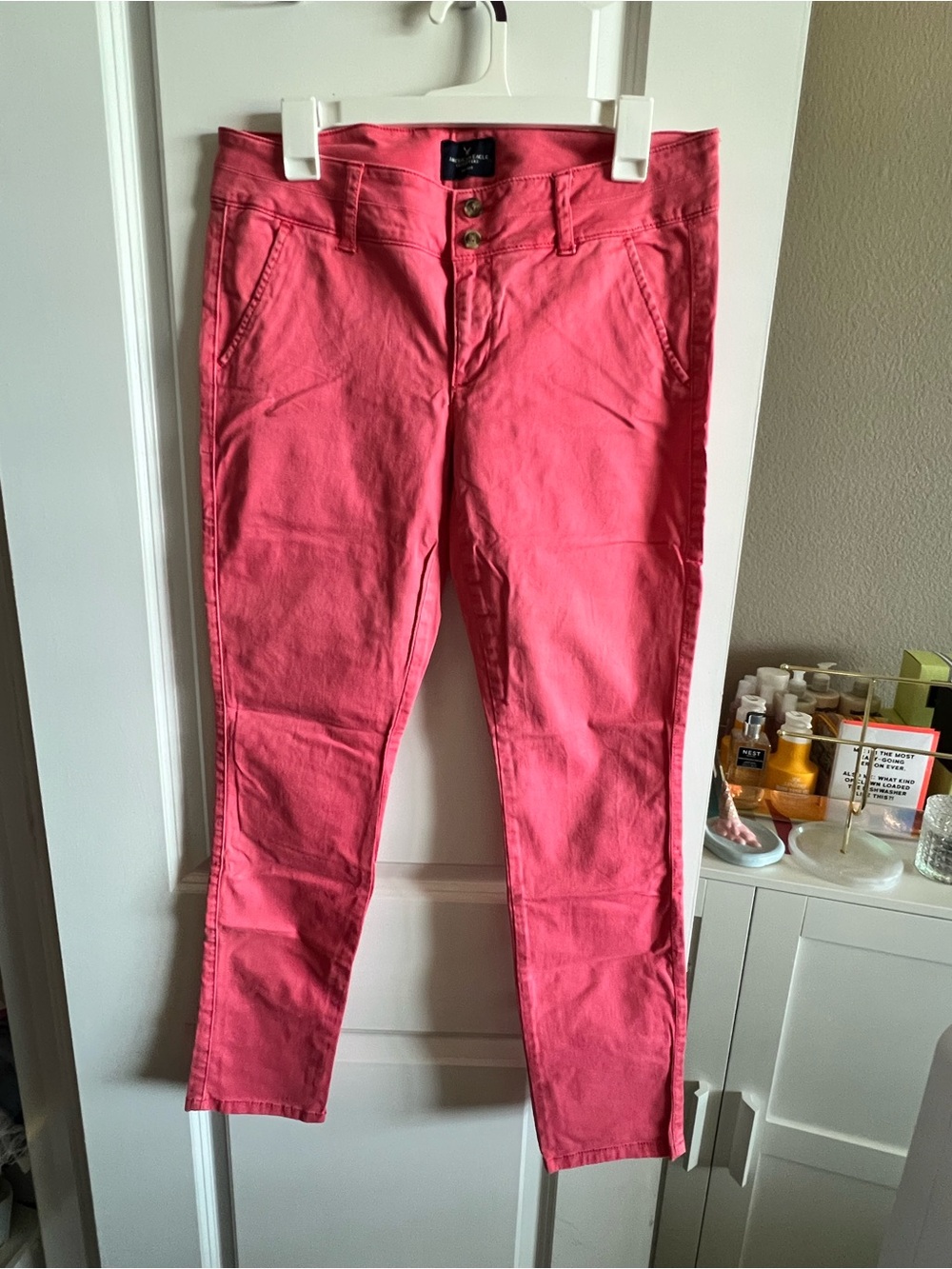 American Eagle Outfitters Coral Pink Skinny Jeans